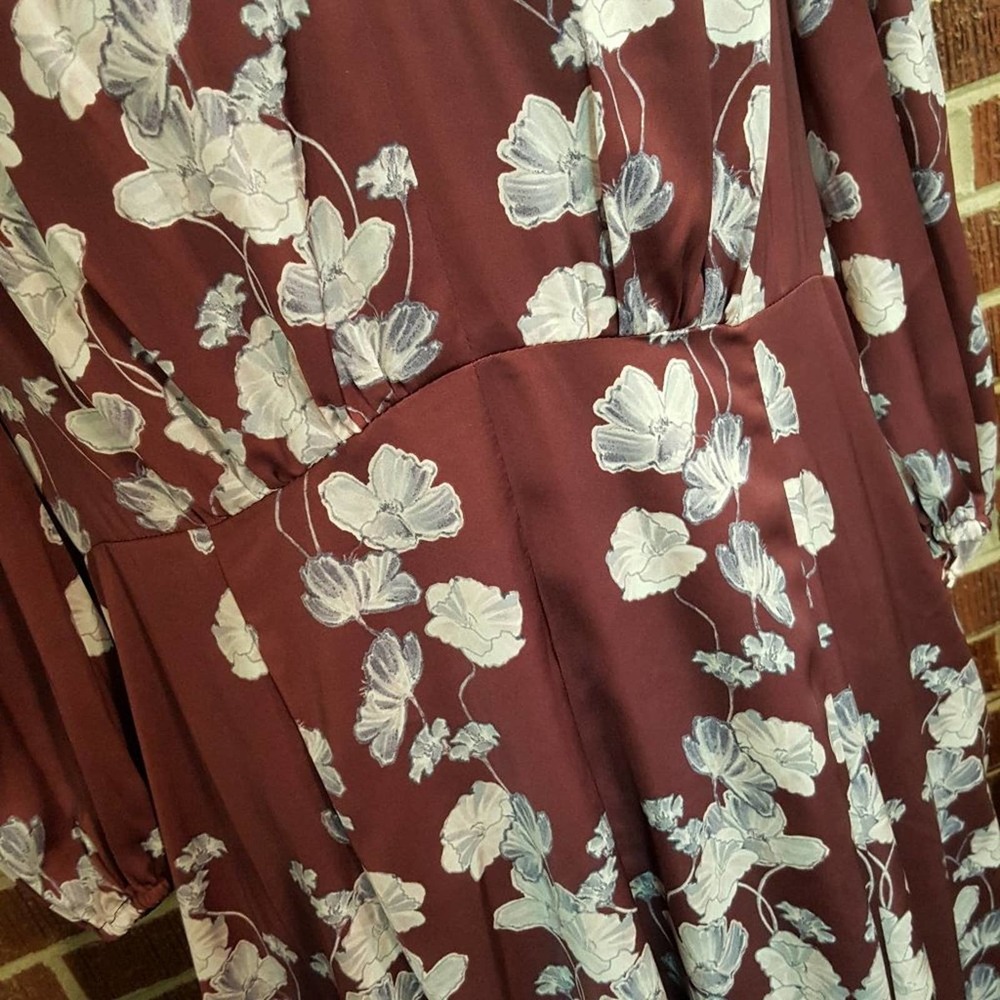 Anthropologie Gal Meets Glam Adelaide Empire Waist Floral Midi Dress 16 NWT - Picture 5 of 12
